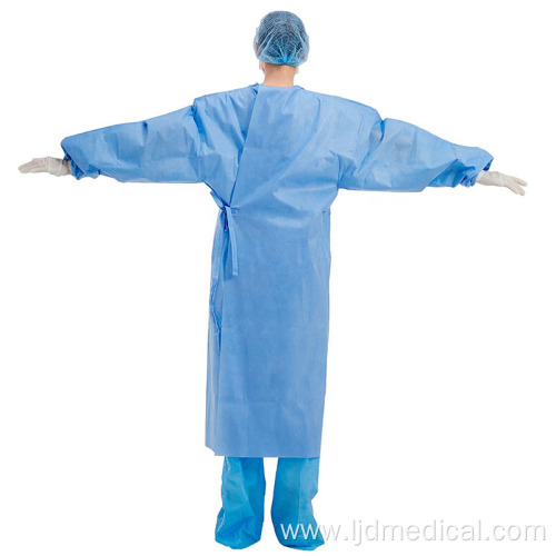 Nonwoven Waterproof Long Sleeve Isolation Surgical Gown